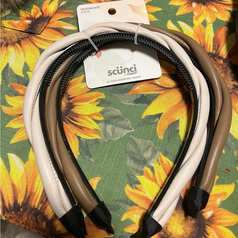 Scunci Headbands - Beige and Brown